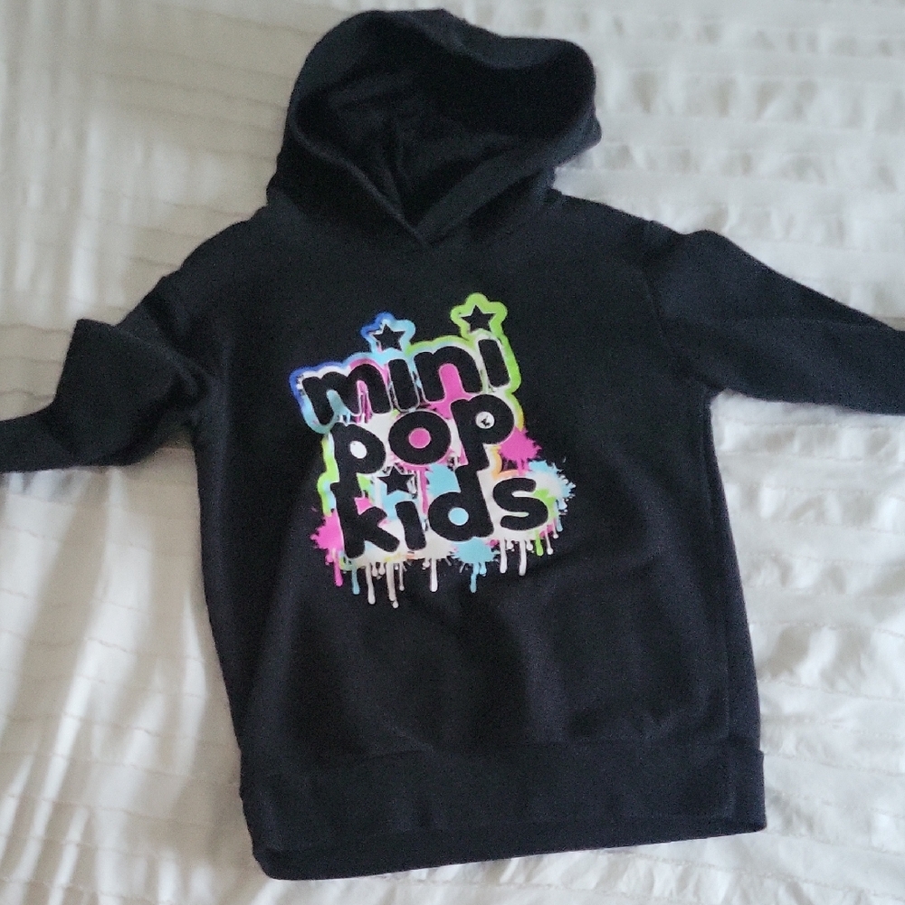 Black Mini Pop Kids Hoodie